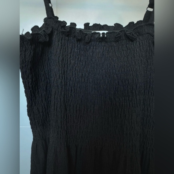 H&M Black Smocked Maxi Dress | Size Small - Picture 2 of 6